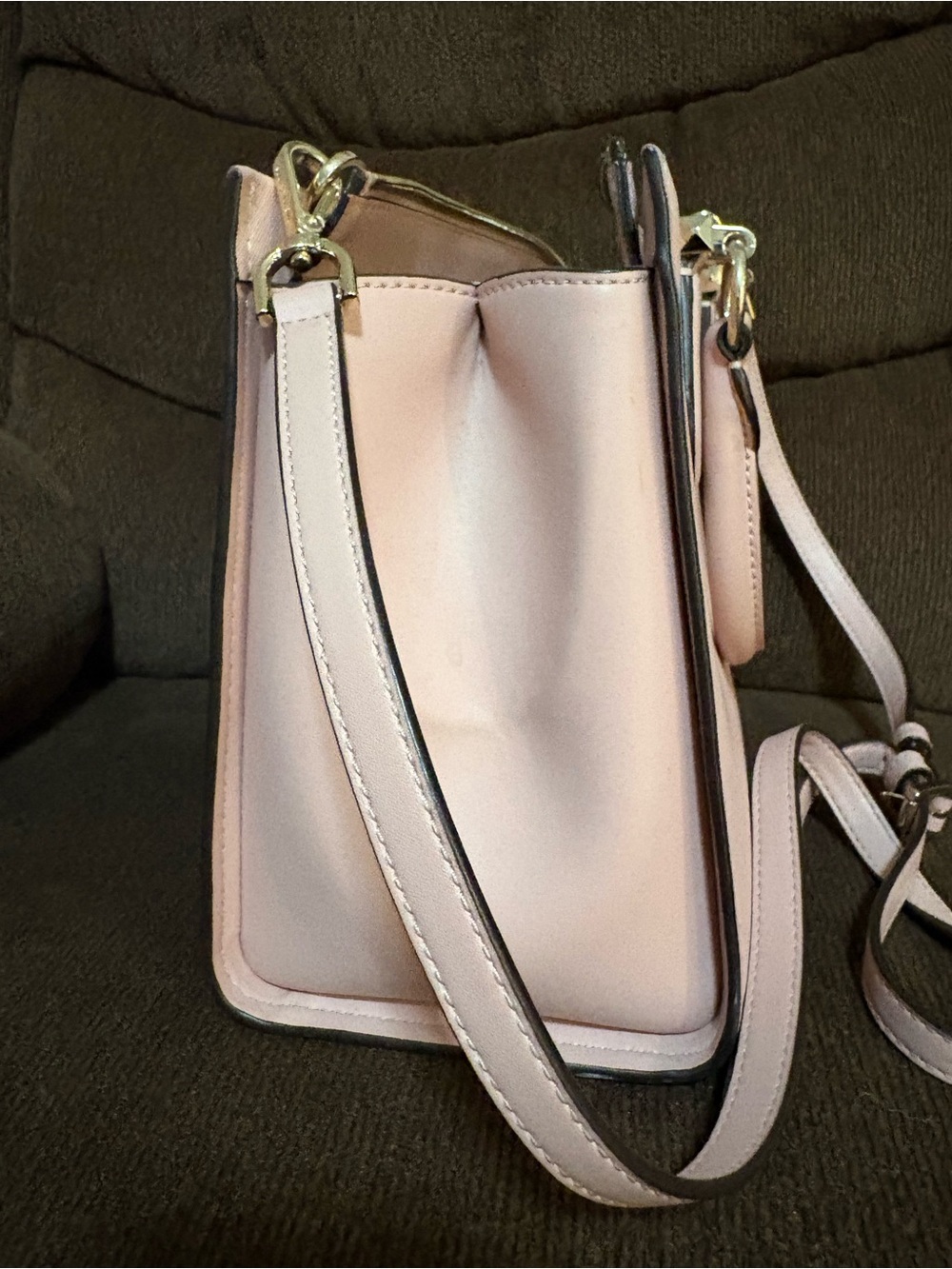 Michael Kors Light Pink Saffiano Leather Satchel with Crossbody Strap - Picture 3 of 11